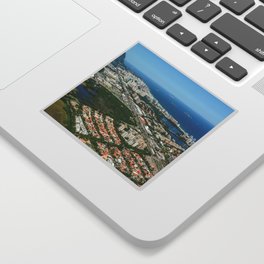 Brazil Photography - Overview Over Bertioga By The Blue Ocean Shore Sticker