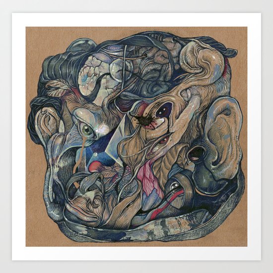 mind-face Art Print