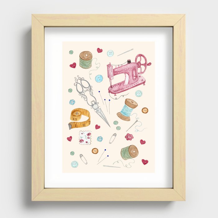 Sewing Recessed Framed Print