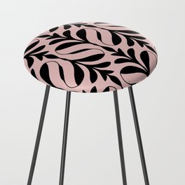 Funky leaves blush Counter Stool
