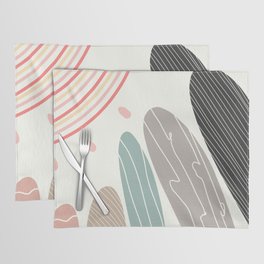 Sun whimsical leaves nursery Placemat