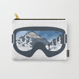 Darkening Winter Skies Goggles | Ski Landscape in a Goggle Frame | DopeyArt Carry-All Pouch