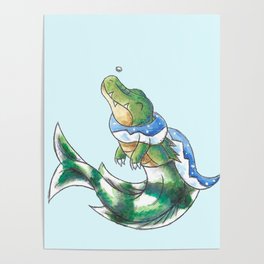 Crocodile Ice Fish Poster