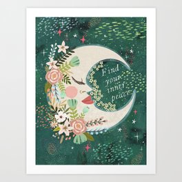 Moonlight peace Art Print