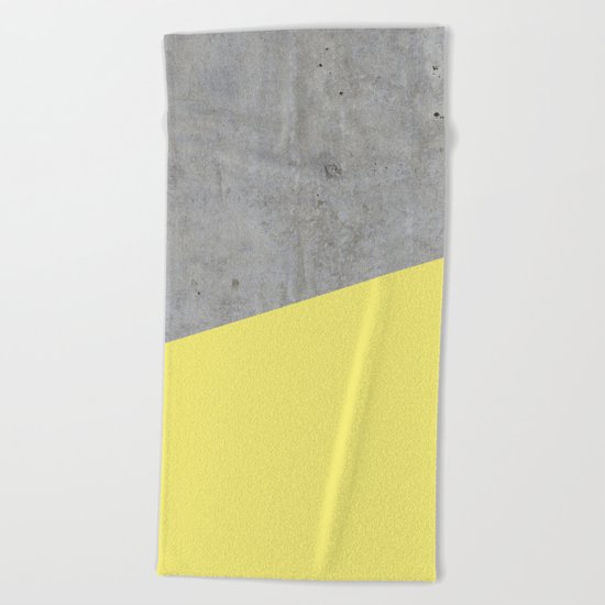 Concrete and yellow Beach Towel