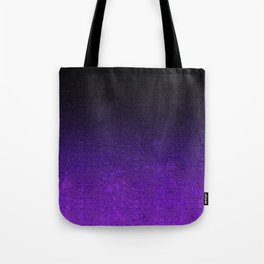Purple & Black Glitter Gradient Tote Bag