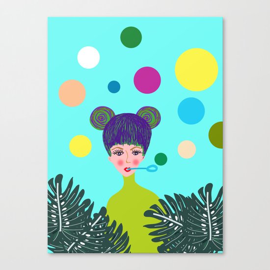 Playful girl Canvas Print