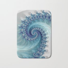 Sound of Seashell - Fractal Art Bath Mat | Graphicdesign, Oceanwave, Wavepillow, Mathematics, Abstract, Water, Wave, Sacredgeometry, Ocean, Seashell 