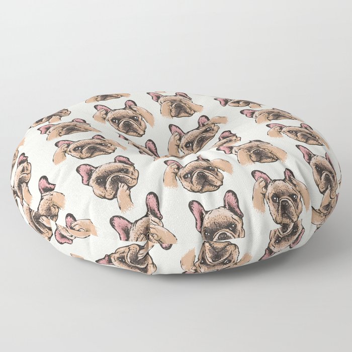 No Evil  Frenchie Floor Pillow