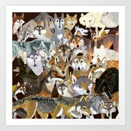 Wolves o´clock (Time to Wolf) Art Print
