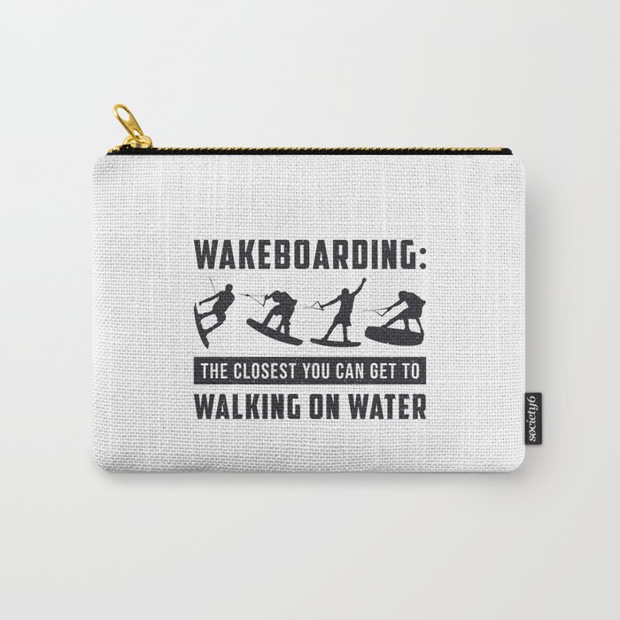 Wakeboarder Wakeboarding Walking On Water Wake Carry-All Pouch