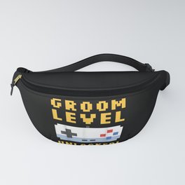 Mens Groom Level Unlocked - Bachelor Party Stag Fanny Pack