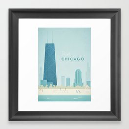  Vintage Chicago Travel Poster Framed Art Print