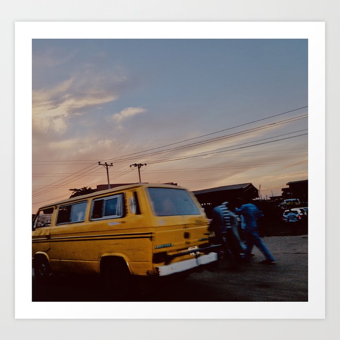 Sunset, molue, Lagos Art Print