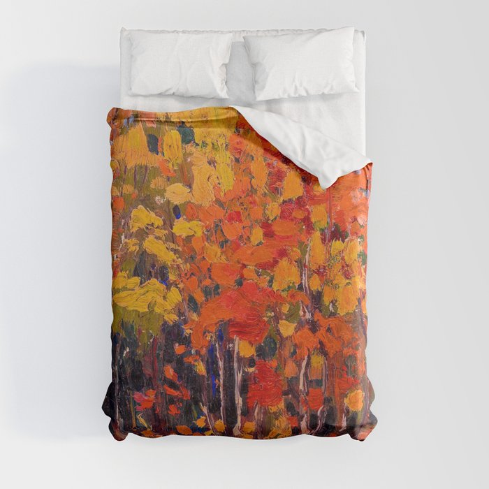 Tom Thomson - Autmn Wood - Canada, Canadian Oil Painting - Group of Seven Duvet Cover