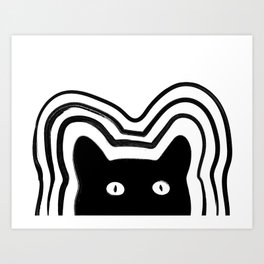 Cat Vibes Art Print