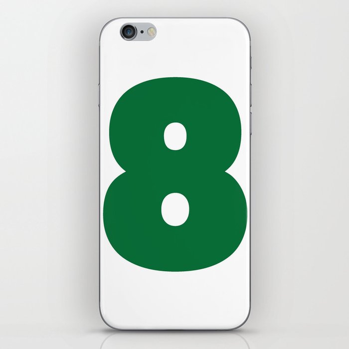 8 (Olive & White Number) iPhone Skin