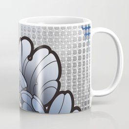 navy blue peony flower Coffee Mug