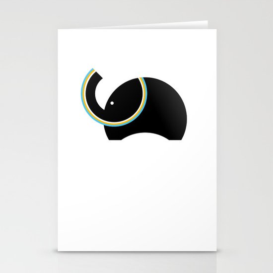 Retro Elephant Stationery Cards