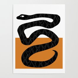 Simple Black Snake Poster