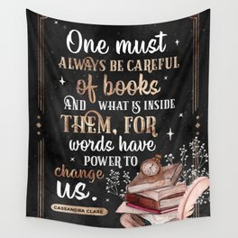 Clockwork Angel - One Must Always Be Careful - Cassandra Clare Wall Tapestry