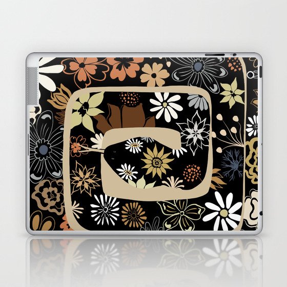 Boho Abstract Floral Snake Laptop & iPad Skin