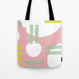 Mid-Century Modern in Pink, Mint and Mustard Pattern Tote Bag