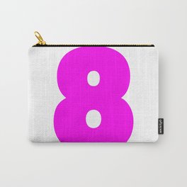 8 (Magenta & White Number) Carry-All Pouch