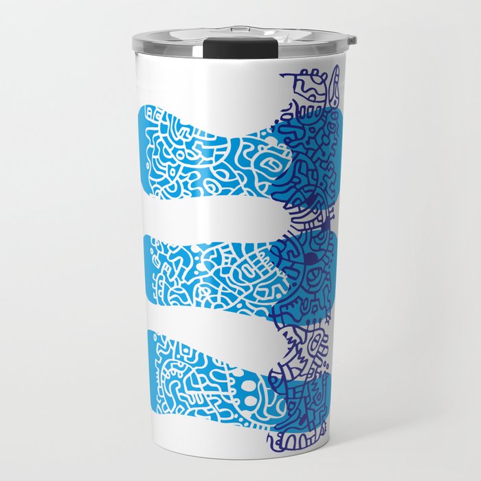 Water Cell Travel Mug | Drawing, Drawing, Lines, Blue, Cell, Ouma, Japanese, Japan, Cool, Sea