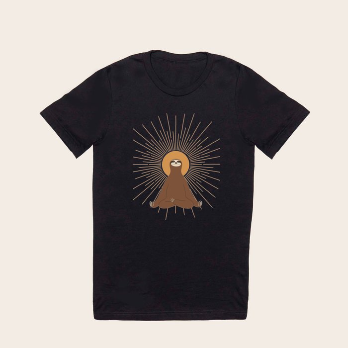 Sloth Sunrise Yoga T Shirt by Big Nose Work Society6