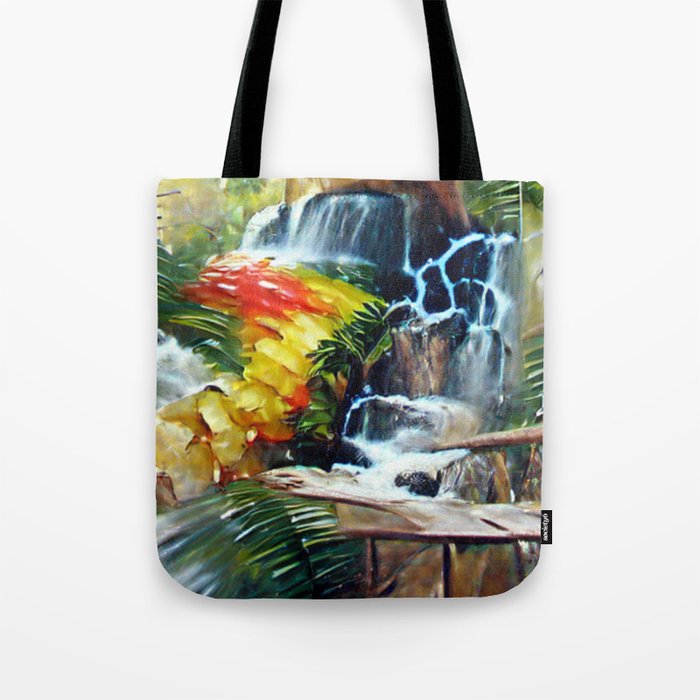 Tropical Cascade Tote Bag