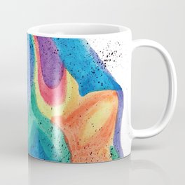 Facing Colors: Abstract Rainbow Painting Coffee Mug