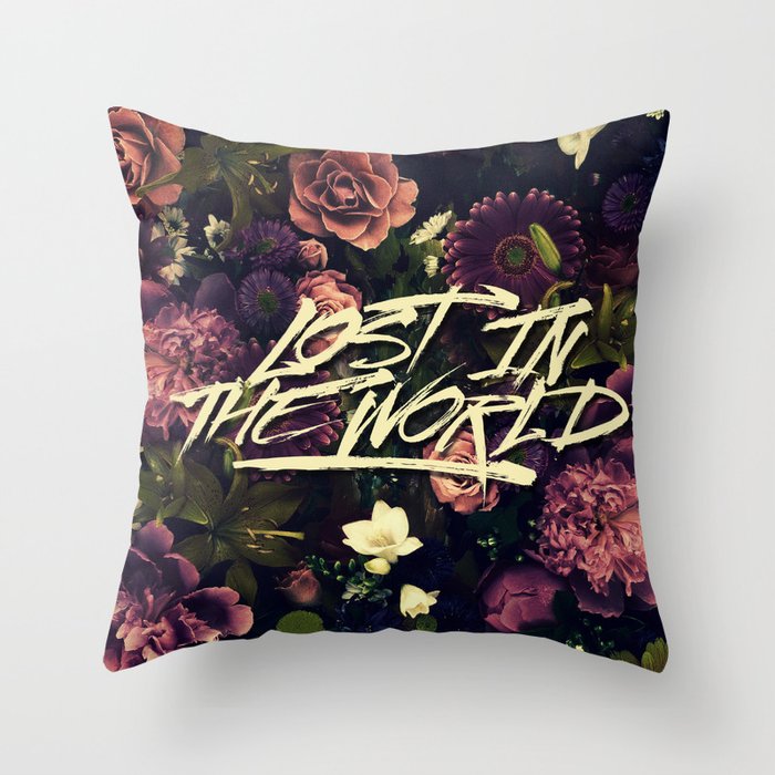 Lost in the world Throw Pillow