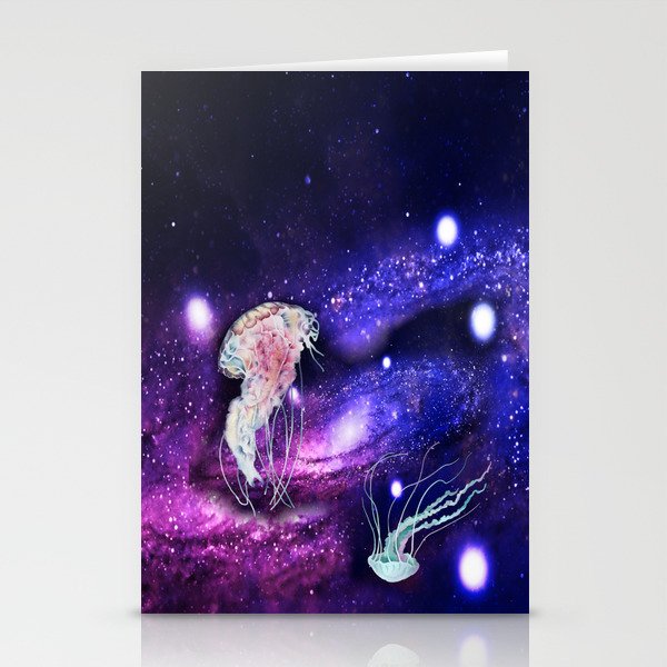 Jellyfish in space 1 Stationery Cards