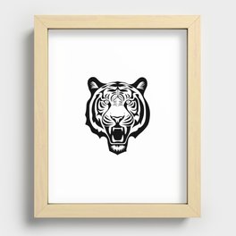Tiger head illustration Recessed Framed Print