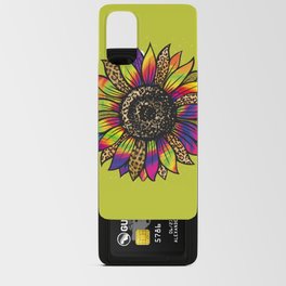 Bright Leopard Sunflower Green Android Card Case