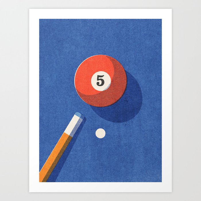 BALLS / Billiards - ball 5 I Art Print