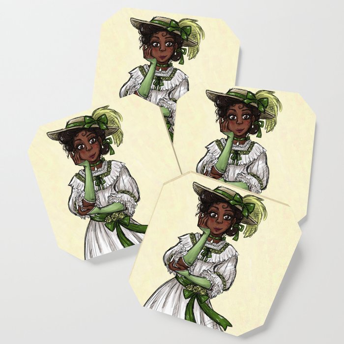 Woman in Edwardian Dress Coaster