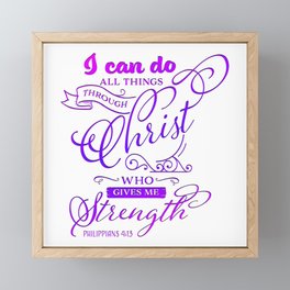 Philippians 4:13 Framed Mini Art Print