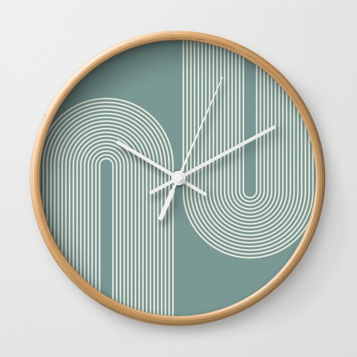 Balanced Arches - Matcha Green Wall Clock