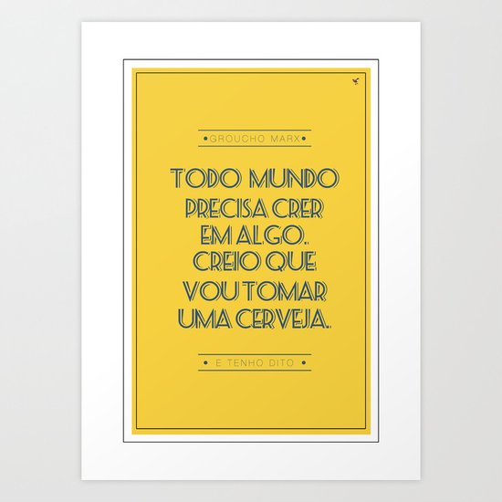 Cerveja Art Print