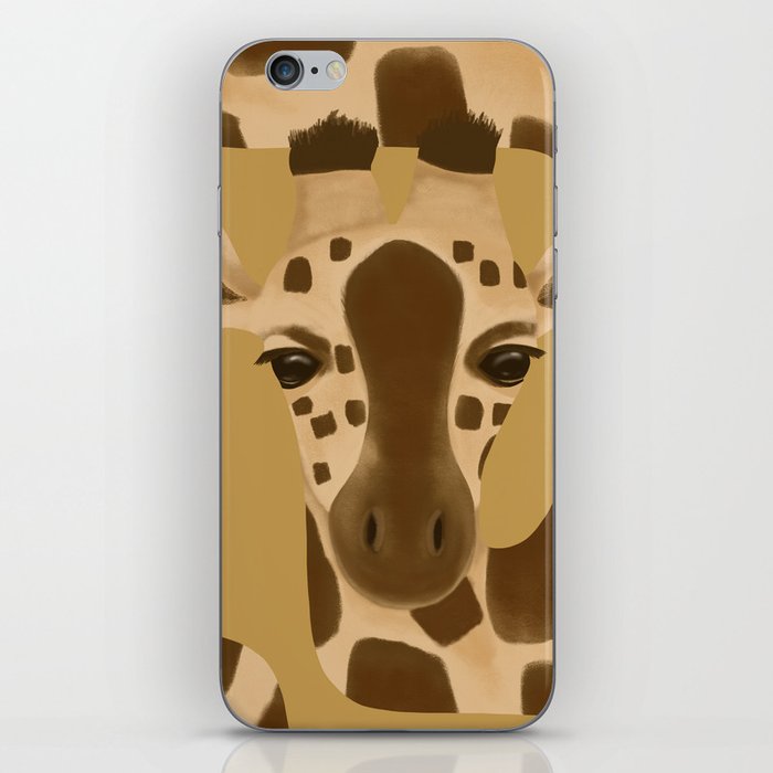Fun abstract square neck giraffe iPhone Skin