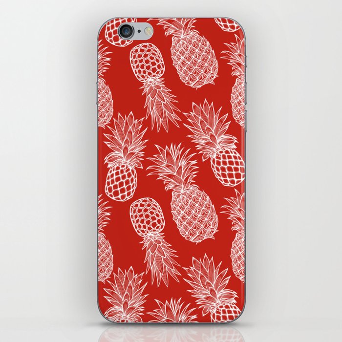 Fresh Pineapples Cherry Colored iPhone Skin