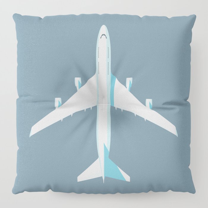 747 400 Jumbo Jet Airliner Aircraft Slate Floor Pillow By