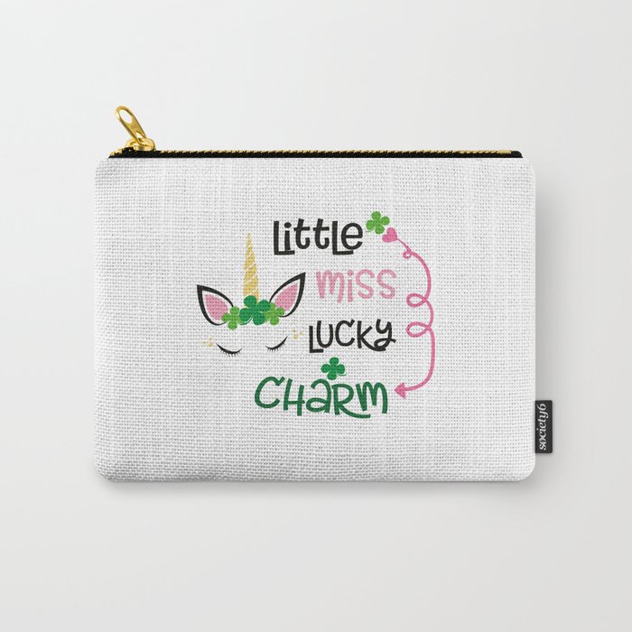 St Patrick's Day Little Miss Lucky Charm Carry-All Pouch