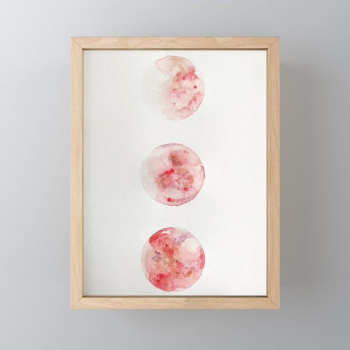 3 Pink Moons Framed Mini Art Print