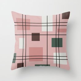 Mid Century Modern Geometric 20 Throw Pillow