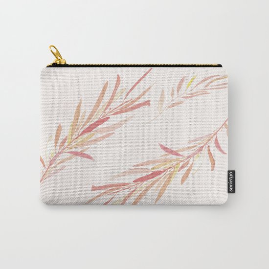 Eucalyptus Leaves Pink Carry-All Pouch