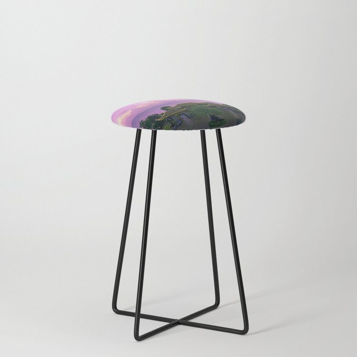 Violet Temple Counter Stool