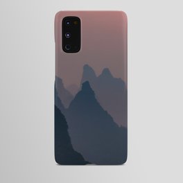 China Photography - Red Sunset Over The Tall Mountains Android Case